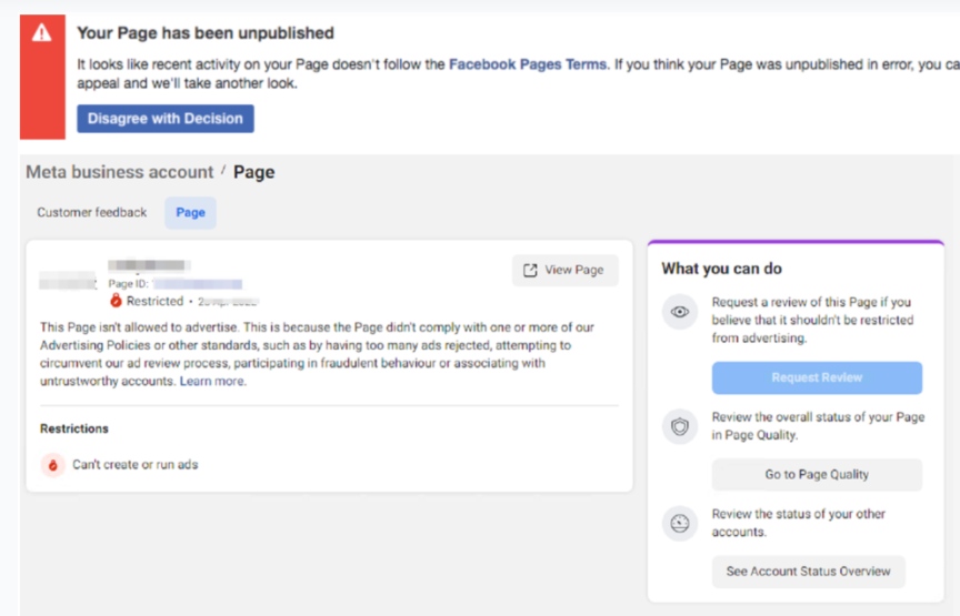 facebook公共主页被封 facebook公共主页被封