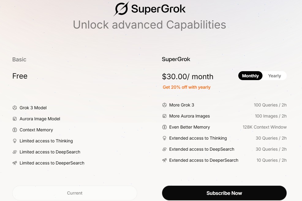 supergrok订阅详情
