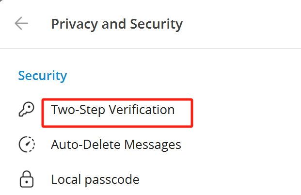 telegram two step verification