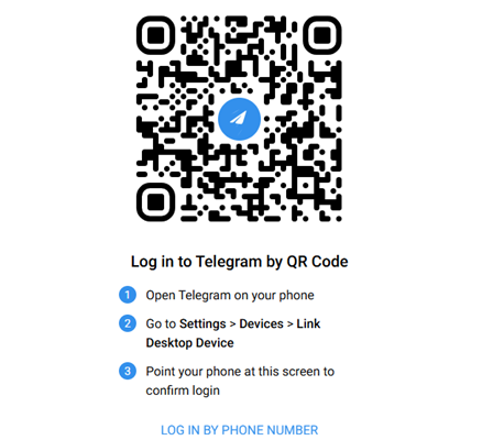 移动端扫码登录Telegram网页版